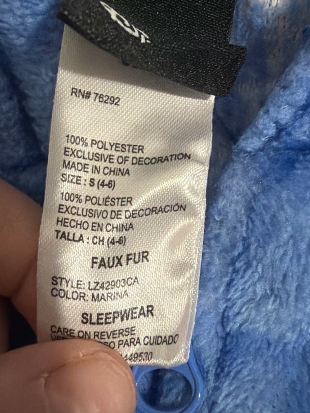 Sleeper Faux Fur Sleepwear Robe in Marina Blue
